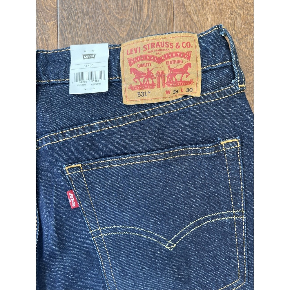 Levi's 531 Athletic Slim Jeans Men's 34x30 Dark Wash Stretch Denim